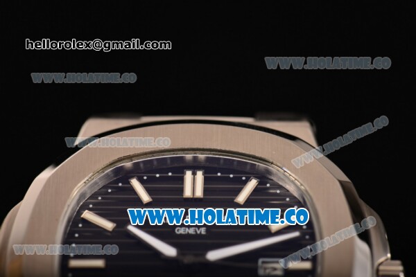 Patek Philippe Nautilus Asia Automatic Steel Case with Black Dial and White Sitck Markers - Click Image to Close
